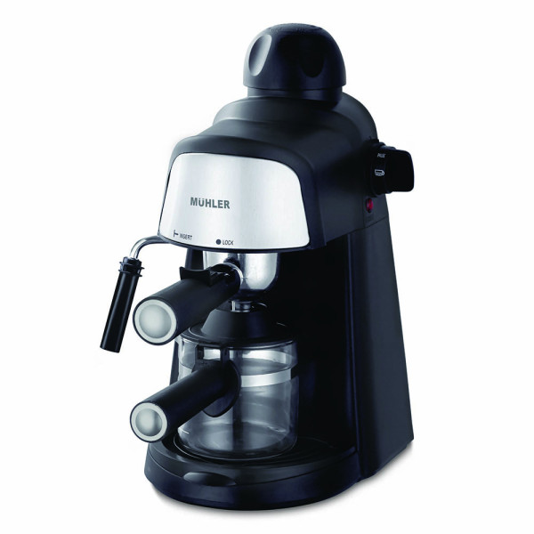 Комплект еспресо машина MUHLER MCM-33 + 2 стъклени чаши Luigi Ferrero Caffeina 80ml FR-8012 ПОДАРЪК 18
