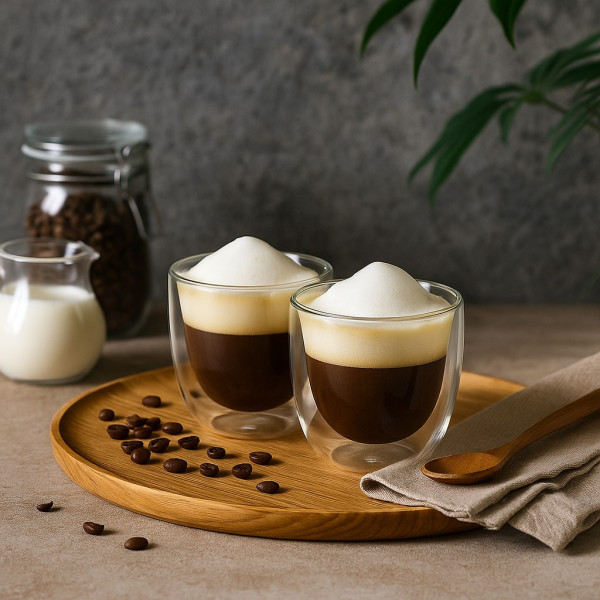 Комплект еспресо машина MUHLER MCM-33 + 2 стъклени чаши Luigi Ferrero Caffeina 80ml FR-8012 ПОДАРЪК