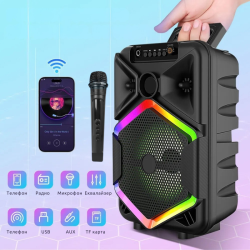 Преносима тонколона с микрофон, 8.5 инча, 1800 mAh батерия, 10W мощност WSJAR E8132W