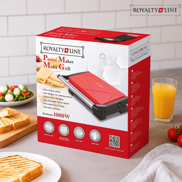 Тостер грил Royalty Line RL-PM1000 - Компактен грил и сандвич преса 2 в 1 7