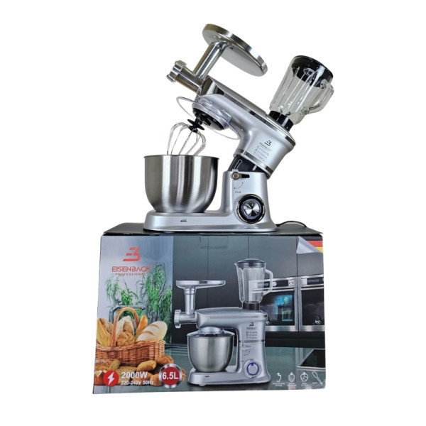 Мултифункционален кухненски робот 3 в 1 Eisenbach SC-263C – 2000W мощност, купа 6,5 л 5