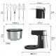 Миксер с купа Royalty Line RL-HM19015, 700W, 6 бъркалки, 3 л, Турбо, 5 скорости 4