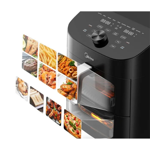 Еър Фрайър 2 в 1 - 11L - Midea MAD1100DADK - С две зони за готвене, 10 програми и 360° циркулация на въздуха 16