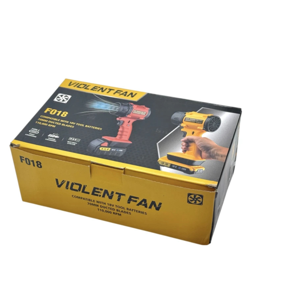Мощен акумулаторен вентилатор Violent Fan F018 – 110,000 RPM сила за охлаждане и продухване 6