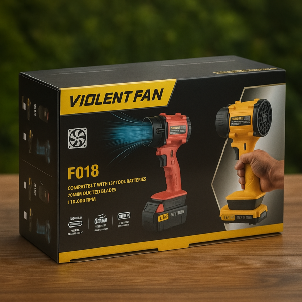 Мощен акумулаторен вентилатор Violent Fan F018 – 110,000 RPM сила за охлаждане и продухване 7