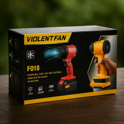 Мощен акумулаторен вентилатор Violent Fan F018 – 110,000 RPM сила за охлаждане и продухване