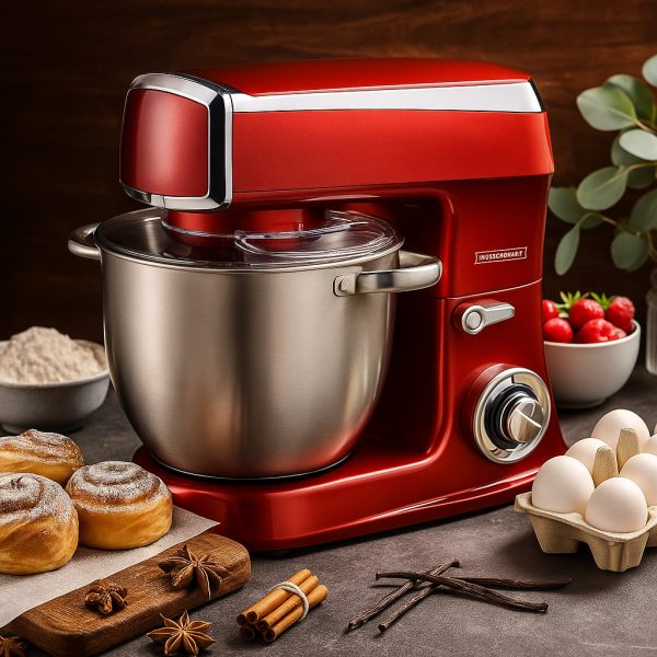 Планетарен миксер RL-PKM2100 RED - 2100W Max, 7.5L, 6 скорости + Pulse 4