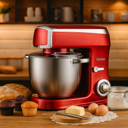 Планетарен миксер RL-PKM2100 RED - 2100W Max, 7.5L, 6 скорости + Pulse