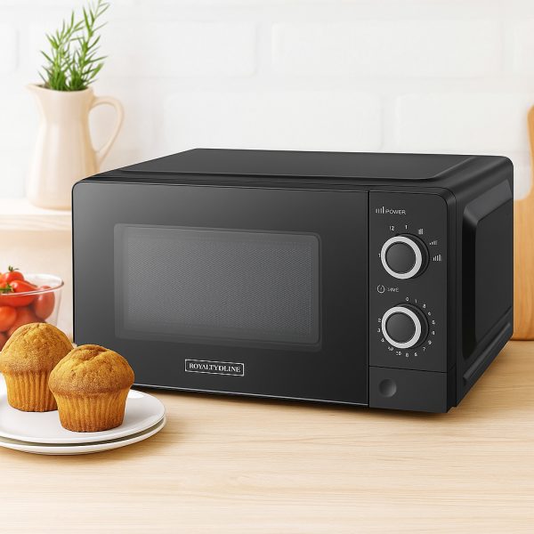 Микровълнова фурна Royalty Line RL-MWO-3818 BLACK - 20L, 700W 2