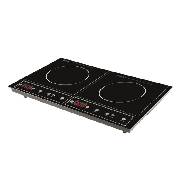 Двоен индукционен котлон Royalty Line RL-DIP4000.2 - 1400W+2000W, 80°C- 270°C, Кристална плоча, Таймер, LED 6