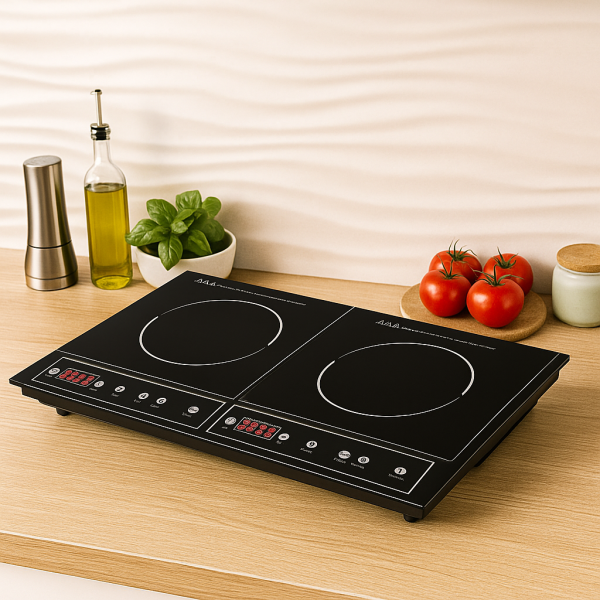 Двоен индукционен котлон Royalty Line RL-DIP4000.2 - 1400W+2000W, 80°C- 270°C, Кристална плоча, Таймер, LED 5