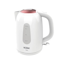 Електрическа кана Solac Yuna KT5851P, 2200W, 1.7L, резервоар без BPA, автоматично изключване, подвижни и миещи се филтри — 4sales Електрическа кана Solac Yuna KT5851P, 2200W, 1.7L, резервоар без BPA, автоматично изключване, подвижни и миещи се филтри