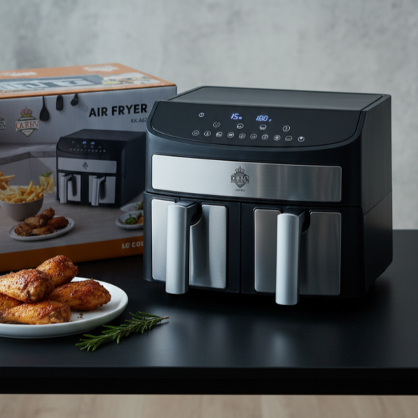 Двоен Air Fryer Queen KK-A02 - 7L, 2400W за здравословно и бързо готвене