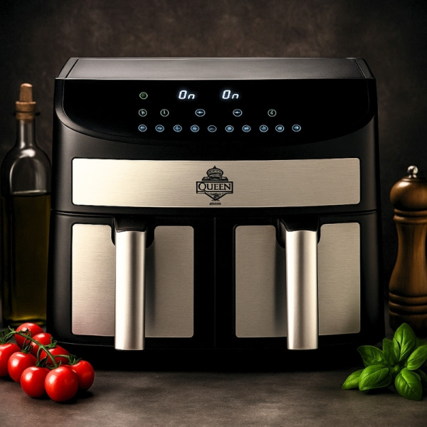 Двоен Air Fryer Queen KK-A02 - 7L, 2400W за здравословно и бързо готвене
