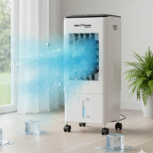 Въздушен охладител KRAFTWAGEN KK-1051 – 5.5L резервоар, 3 скорости, дистанционно управление