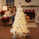Изкуствена коледна елха в бяло – пухкав снежен ефект 2