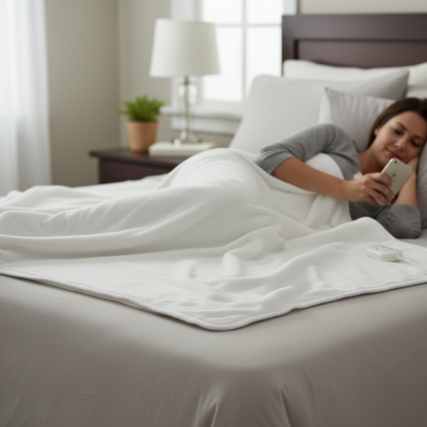 Електрическо одеяло Rosberg R58510AS, 60W, 2 степени на температура 4