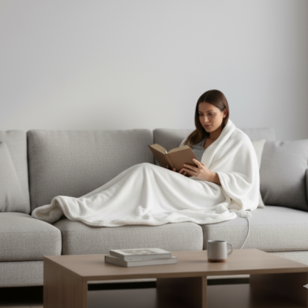 Електрическо одеяло Rosberg R58510AS, 60W, 2 степени на температура