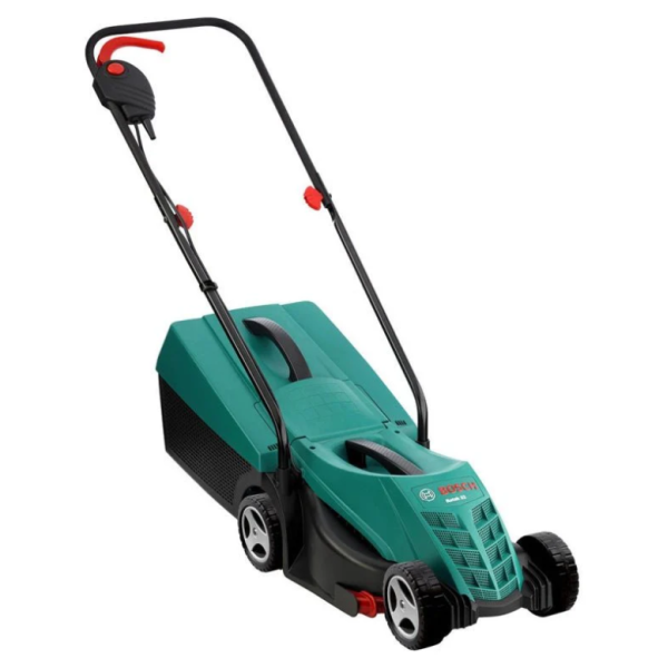 Електрическа косачка Bosch Rotak 32 - 1200W с GrassCombs, коси до самия ръб, кош 31 л 5 — 4sales Електрическа косачка Bosch Rotak 32 - 1200W с GrassCombs, коси до самия ръб, кош 31 л 5