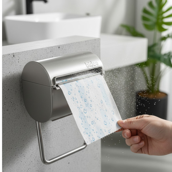 Bideo – поставка за тоалетна хартия, с функция за овлажняване