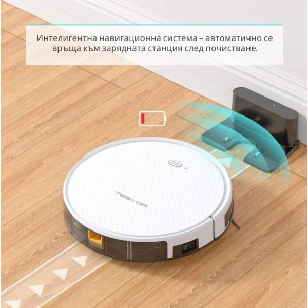 Прахосмукачка робот за сухо и мокро почистване Tesvor X500 Pro с интелигентна навигация и мощно почистване 2 — 4sales Прахосмукачка робот за сухо и мокро почистване Tesvor X500 Pro с интелигентна навигация и мощно почистване 2