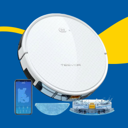 Прахосмукачка робот за сухо и мокро почистване Tesvor X500 Pro с интелигентна навигация и мощно почистване