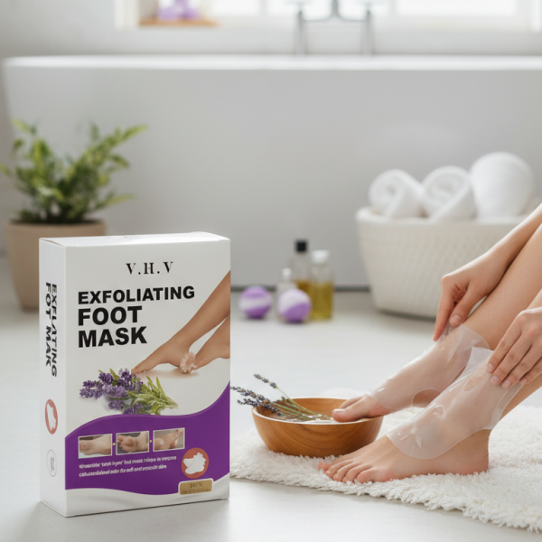 Ексфолираща маска за крака V.H.V – премахва грубата кожа и мазолите само за 1 процедура