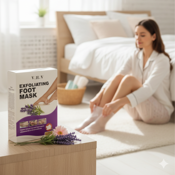 Ексфолираща маска за крака V.H.V – премахва грубата кожа и мазолите само за 1 процедура
