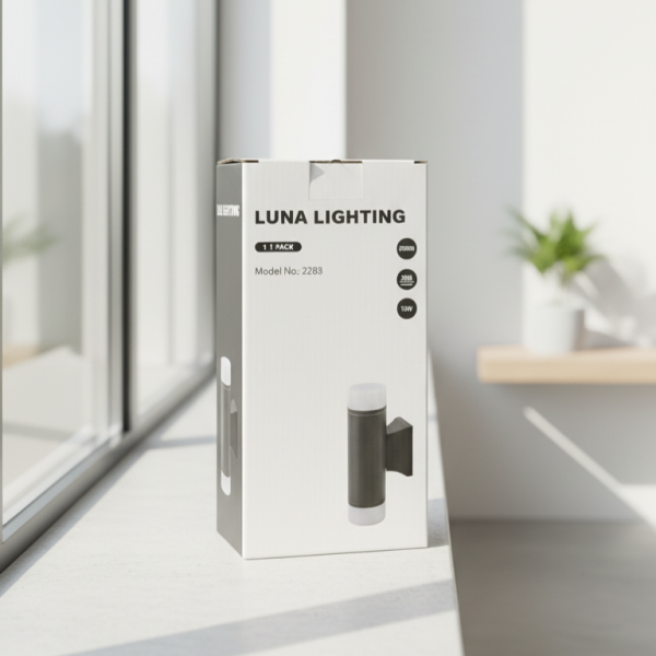 Стенна лампа LUNA LIGHTING – 10W, 280lm, уютна топла светлина за вход и фасада