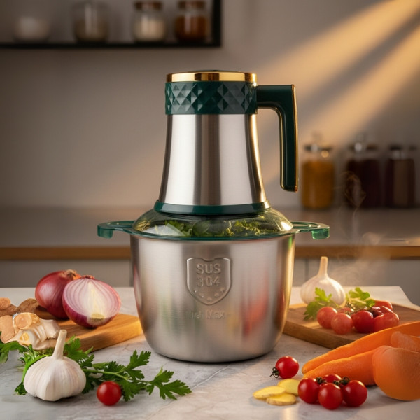 Многофункционален кухненски чопър Kitchen Expert 3L SUS 304 – бързо мели, реже и пюрира без усилие 1