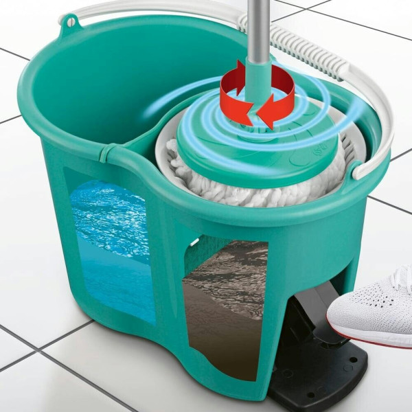 Иновативна кофа за моп за бързо и лесно почистване - CLEANmaxx Power Mop с двукамерна филтърна система