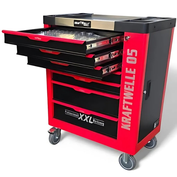 Професионална количка с инструменти Kraftwelle 05 - 7 чекмеджета и над 250 инструмента 2