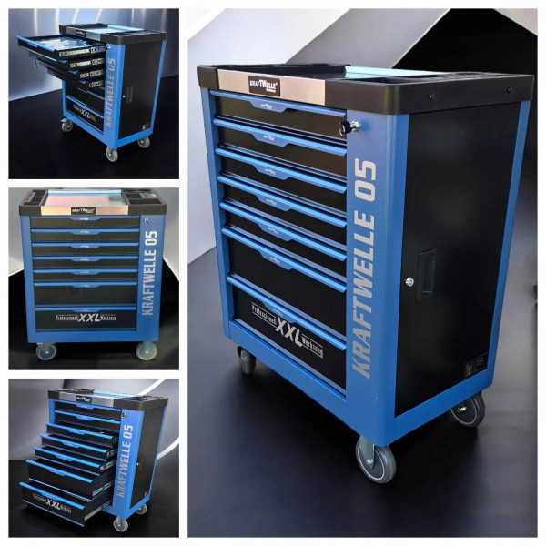 Професионална количка с инструменти Kraftwelle 05 - 7 чекмеджета и над 250 инструмента 5
