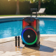 Караоке тонколона 12" BT-1218 с Bluetooth, цветомузика и 2 безжични микрофона – 2000W мощност за истинско парти 2