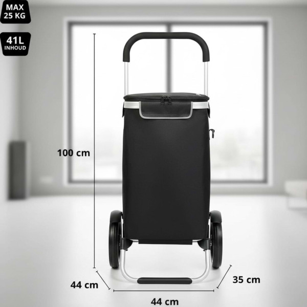 Пазарска чанта на колела с термоизолация