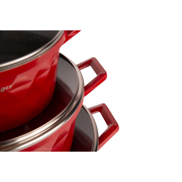 Висококачествен комплект 3бр касероли, Cheffinger – елегантност, здравина и удобство в кухнята