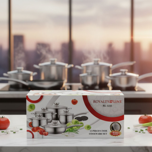 Royalty Line RL-1232 – Комплект от 12 части, с капаци и многослойно дъно 1