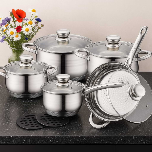 Royalty Line RL-1232 – Комплект от 12 части, с капаци и многослойно дъно