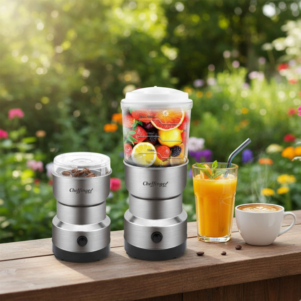 Cheffinger 2-в-1 блендер и мелничка – свежи смутита и ароматно кафе за секунди CGB300 1