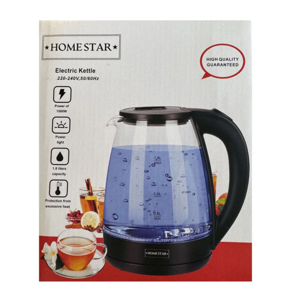 Електрическа кана Homestar с мощност 1500W и капацитет 1,8 литра
