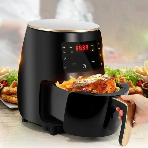 Цифров LED въздушен фритюрник Cheffinger CF AFRY4.5, 1400W,  4.5 литра