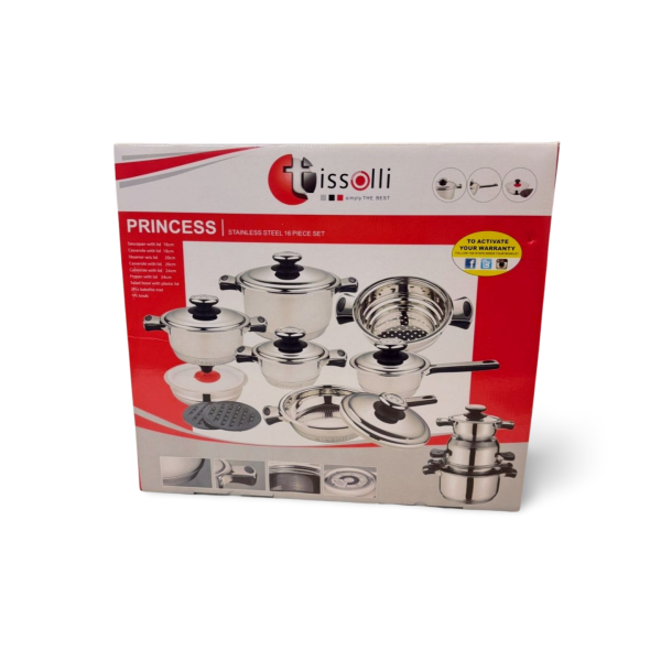 Комплект съдове за готвене Tissolli 16 Pc Princess 1