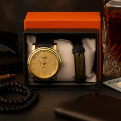 Елегантен кварцов часовник с гривна в подаръчна кутия