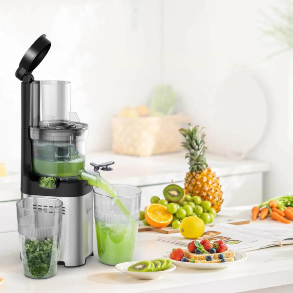 Сокоизстисквачка AMZCHEF ZM1902 с фин двуслоен филтър – повече сок, по-малко шум и нула капки