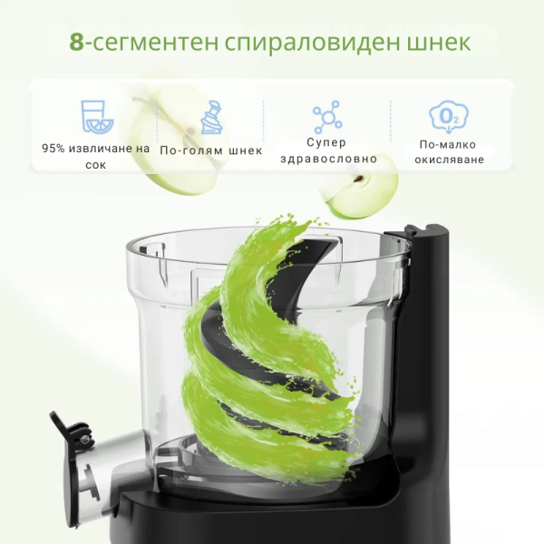 Сокоизстисквачка AMZCHEF ZM1902 с фин двуслоен филтър – повече сок, по-малко шум и нула капки