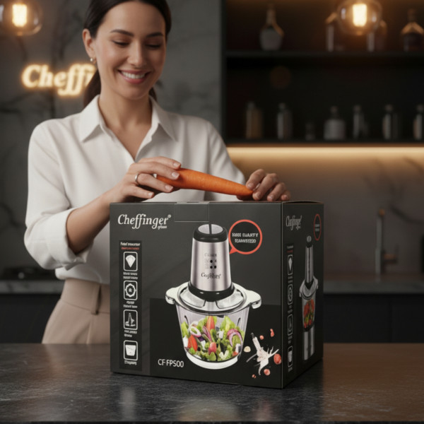 Висококачествен чопър Cheffinger CF-FP500 – за секунди нарязва, смесва и пести време в кухнята