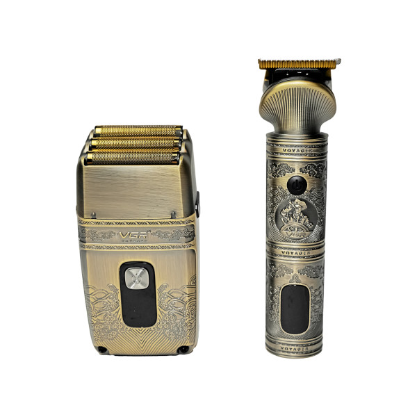 Професионален комплект тример и самобръсначка 2 в 1 VGR V-649 с метален корпус и луксозен дизайн