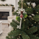 Коледни играчки за елха „Winter White Elegance“ – луксозни висящи декорации с натурален завършек и скандинавски стил 9