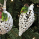 Коледни играчки за елха „Winter White Elegance“ – луксозни висящи декорации с натурален завършек и скандинавски стил 10