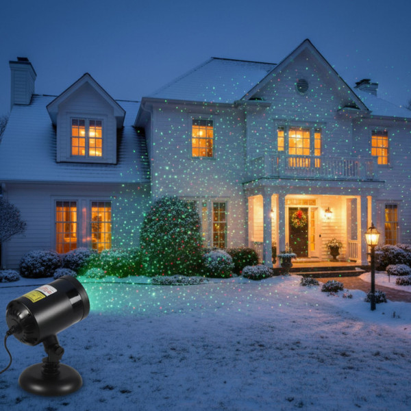 Лазерен прожектор за двор и фасада с 9 режима на светлина 1